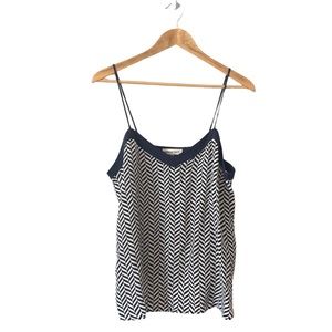 Amour Vert Large Silk Chevron Tank Top